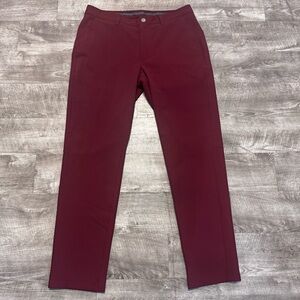 Bonobos Athletic Fit Burgundy Chinos Cotton Stretch Pants Mens Sz. 35x34